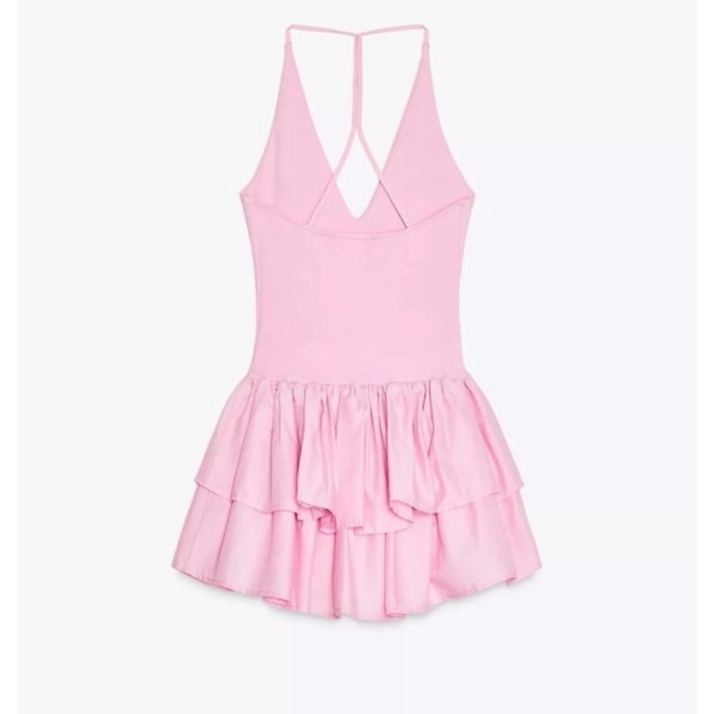 Zara Pink Ruffle Dress - Picture 5 of 8
